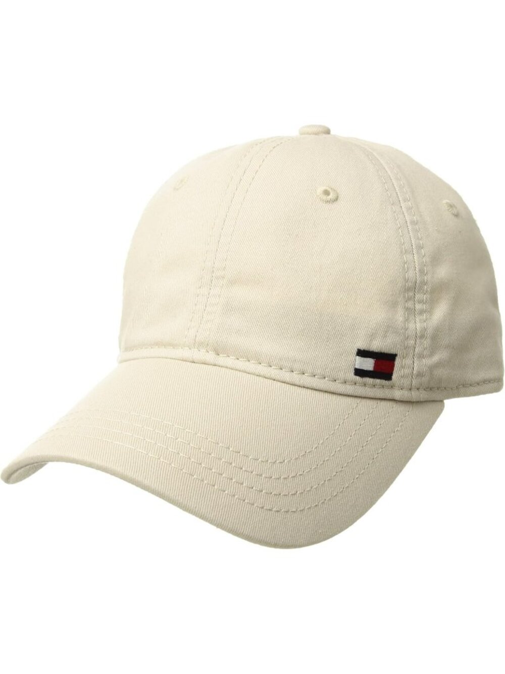 Tommy Hilfiger Men's Stone Cotton Logo Adjustable Baseball Cap